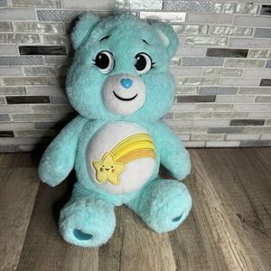 2020 Care Bears Soft Cuddly 14" Big Stuffed Animal Wish Bear Excellent Condition